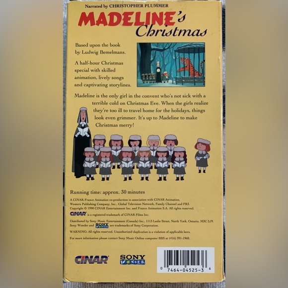 Madeline's Christmas VHS with rare box art - Picture 2 of 2